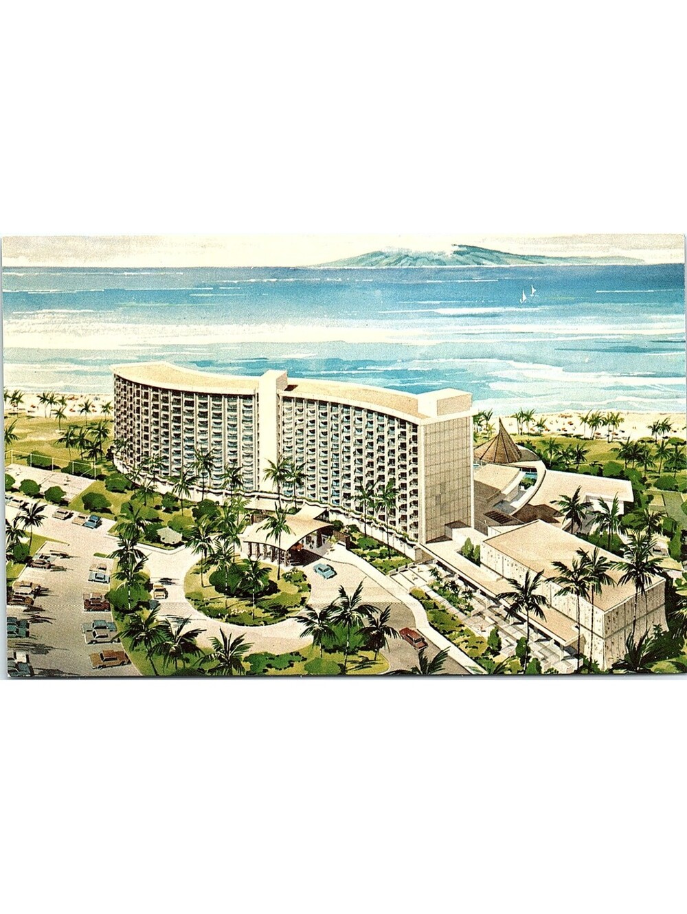 Vintage Postcard Maui Surf Kaanapali Beach Lahaina Hawaii Resort
